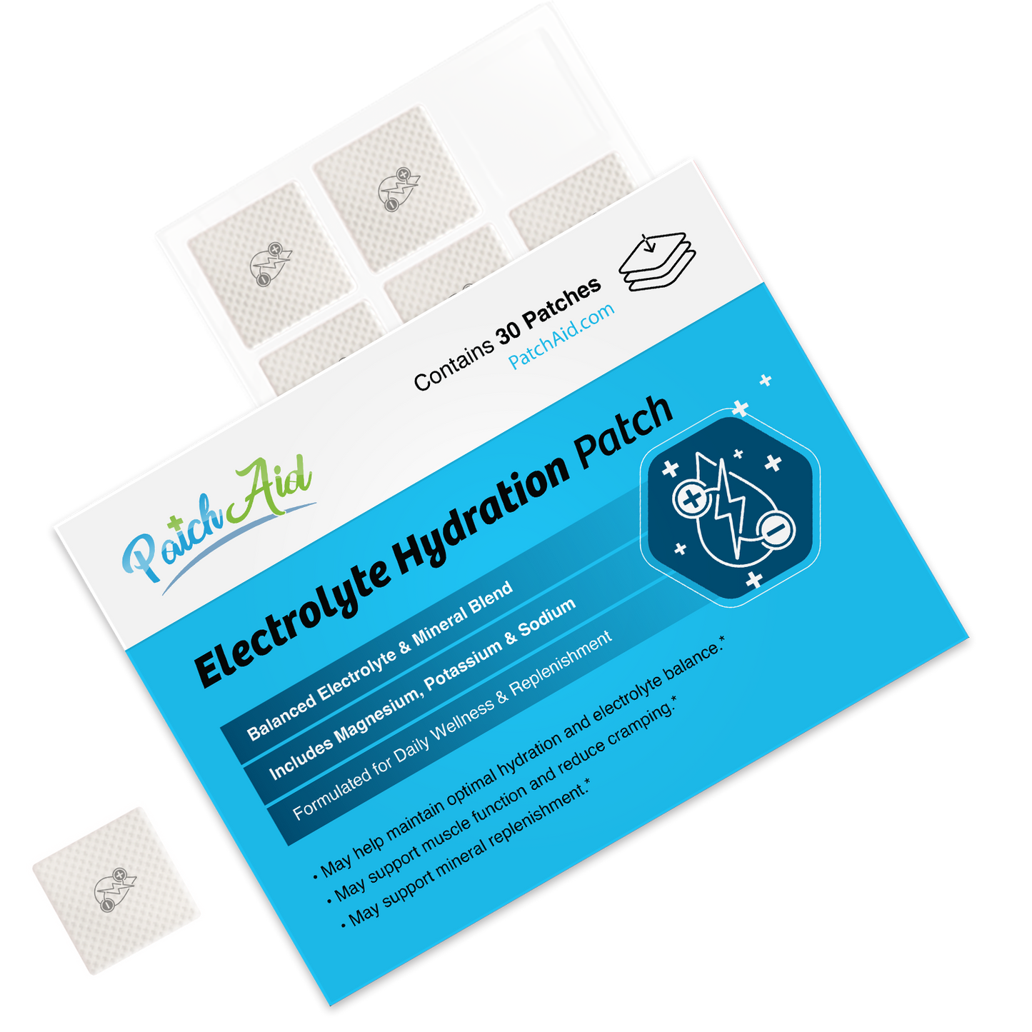 Electrolyte Hydration Patch – Stimulant-Free Fluid Support: 1-Pack