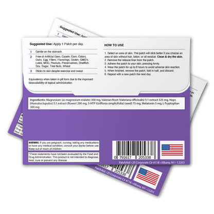 Sleep Aid Topical Vitamin Patch - Natural Sleep Support: 1-Pack