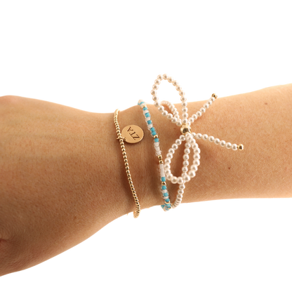 Teal Breeze Sprinkle Bracelet: Standard 6.75 inch