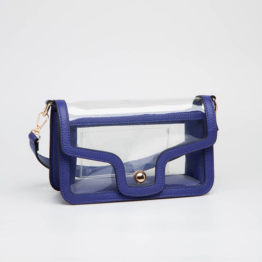 Game Day Stadium Clear Envelope Shoulder Bags: Royal blue