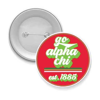 Sorority Button - Go Design: 3" Round / Delta Zeta