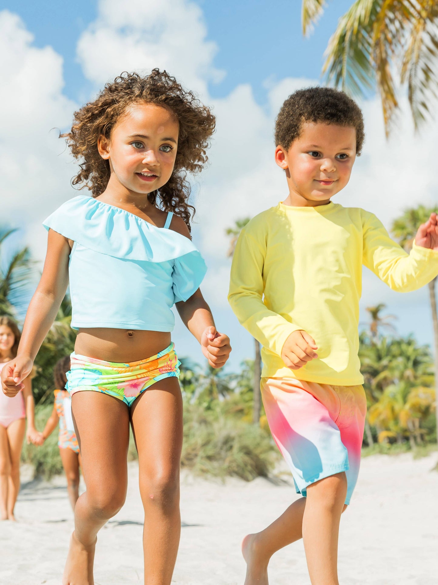 Beach Paradise Swim Trunks: 10 / Multi-Color