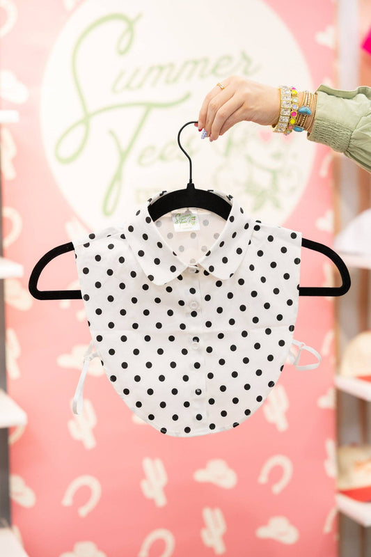 Black & White Polka Dot Adjustable Collar