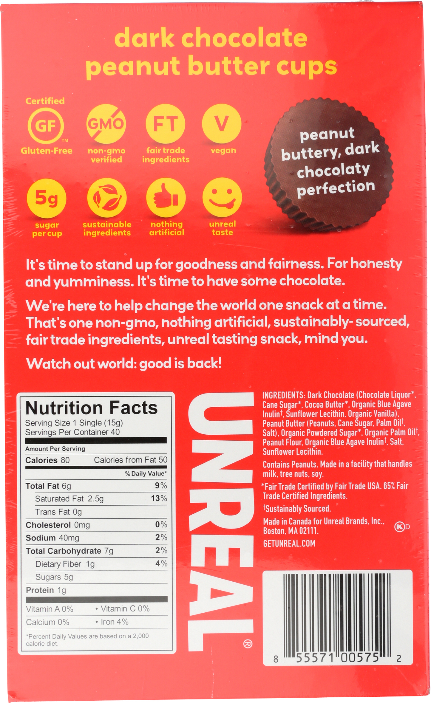Dark Chocolate Peanut Butter Cups Individuals