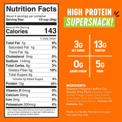 Crunchy Roasted Edamame Buffalo - 4oz