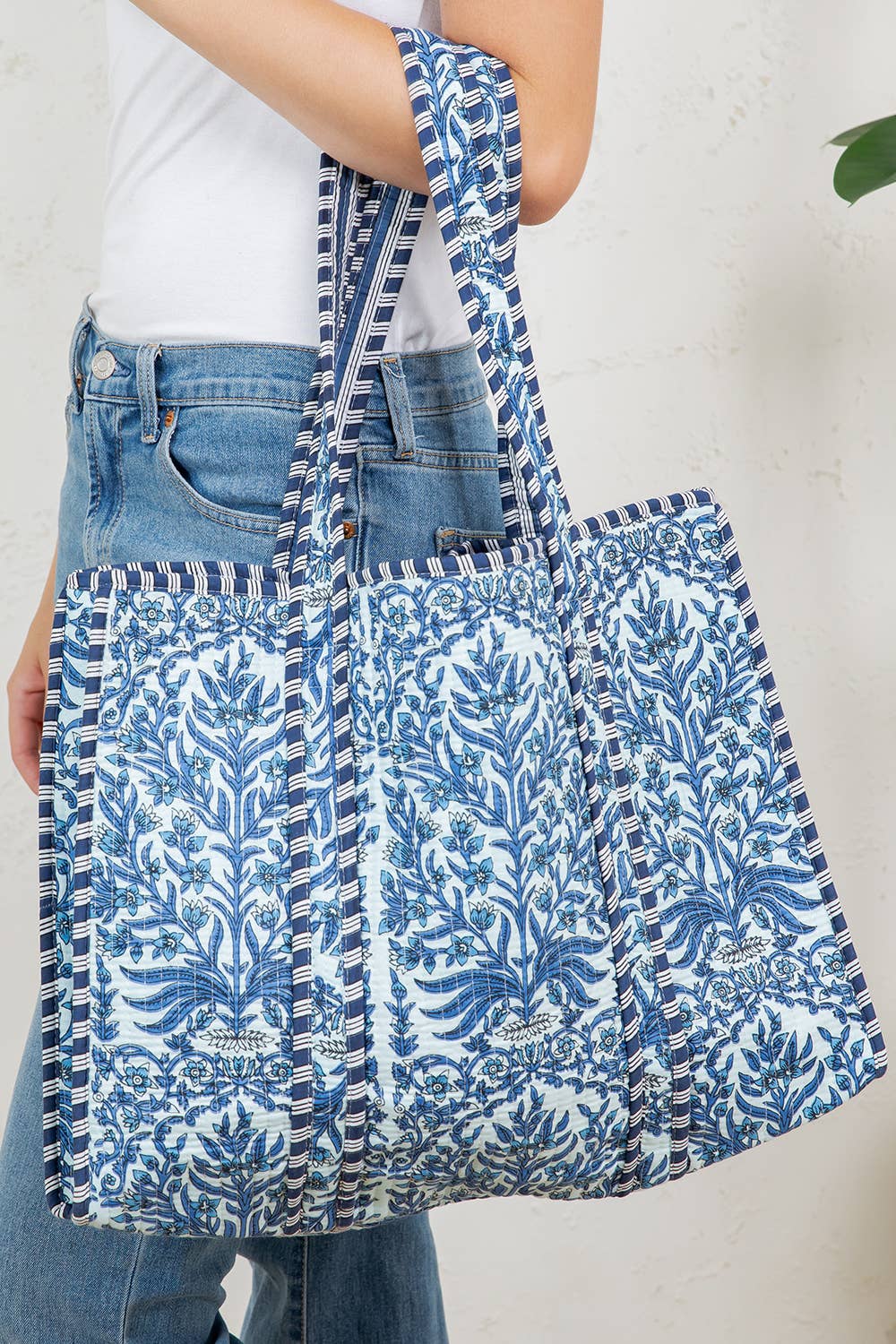 Reversible Quilted Tote Bag