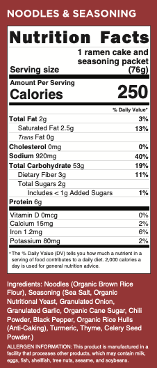 Clean Ramen Noodles: Spicy