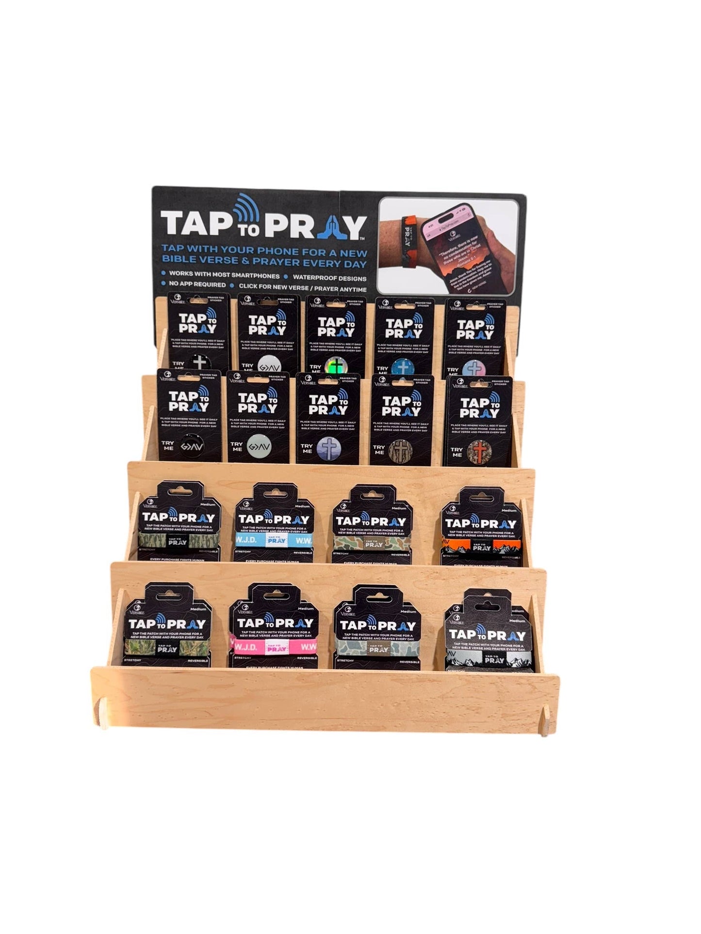 Tap To Pray™ Wristbands - River Rock Camo Classic & Sage: X-Small / River Rock Camo Class / Sage