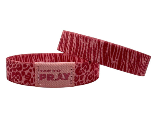 Tap To Pray™ Wristbands - Safari Rose: X-Large