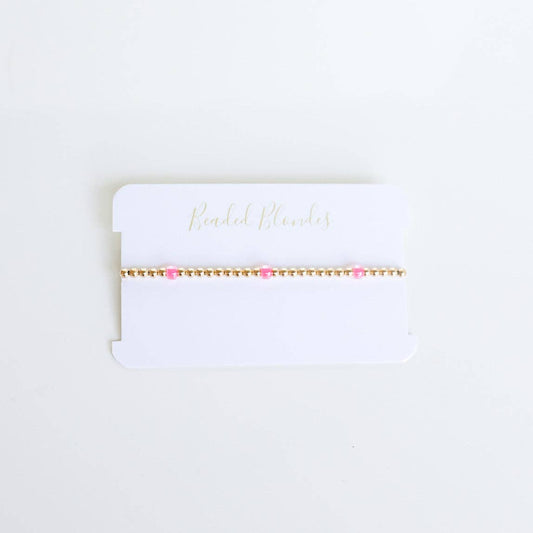 Hot Pink Poppi Bracelet: Standard 6.75 inch