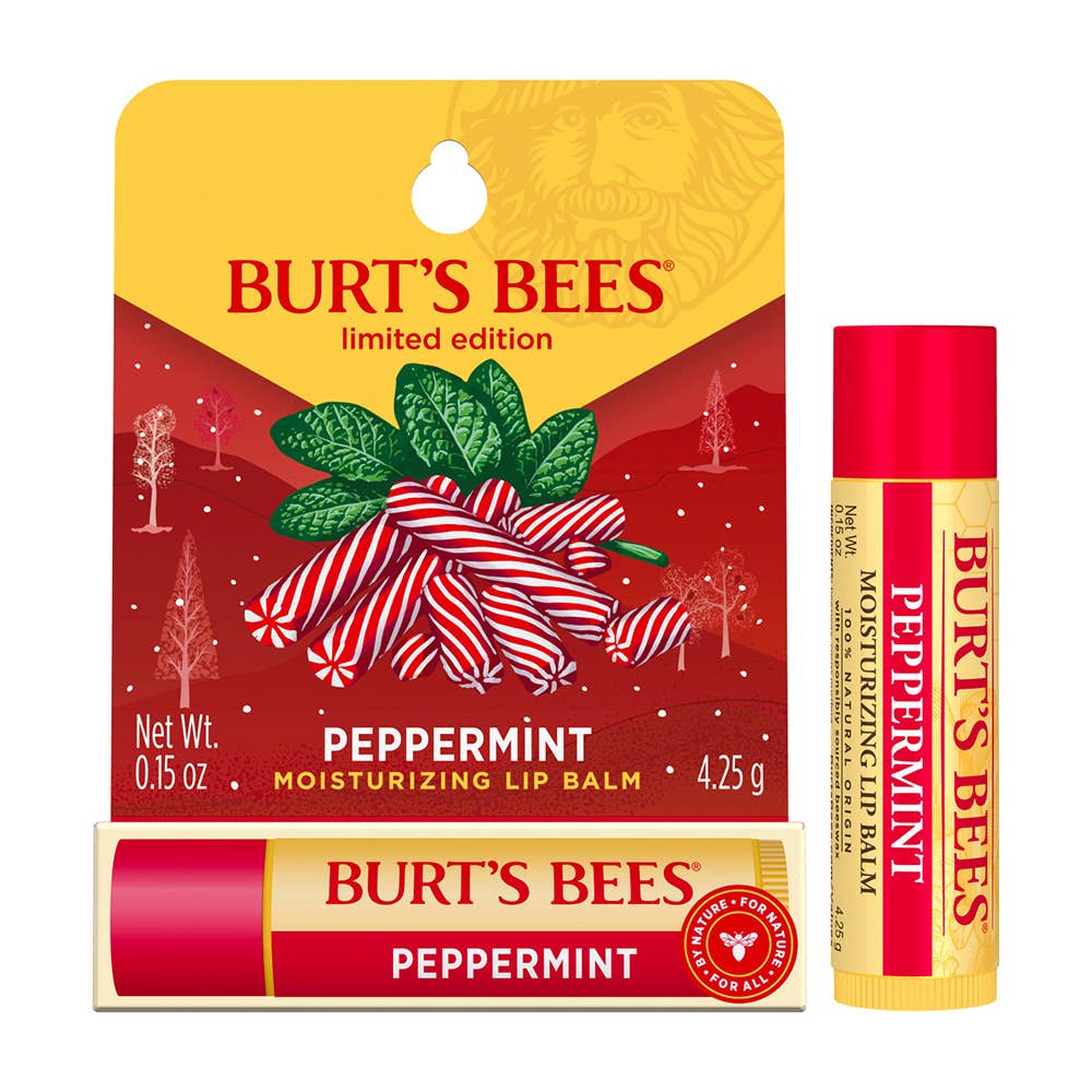 Holiday Peppermint Moisturizing Lip Balm Blister Box