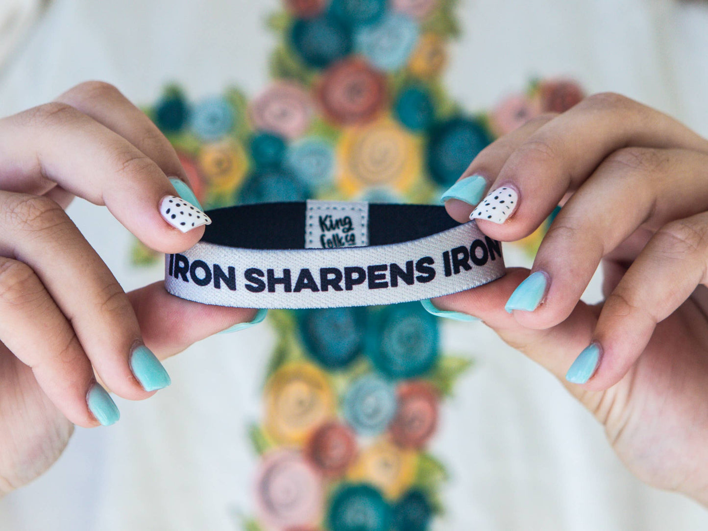 Iron Sharpens Iron Stretchy Bracelet ADULT SIZE