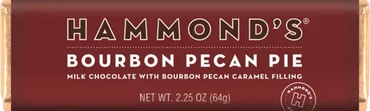 Bourbon Pecan Pie Milk Chocolate Candy Bar  2.25oz