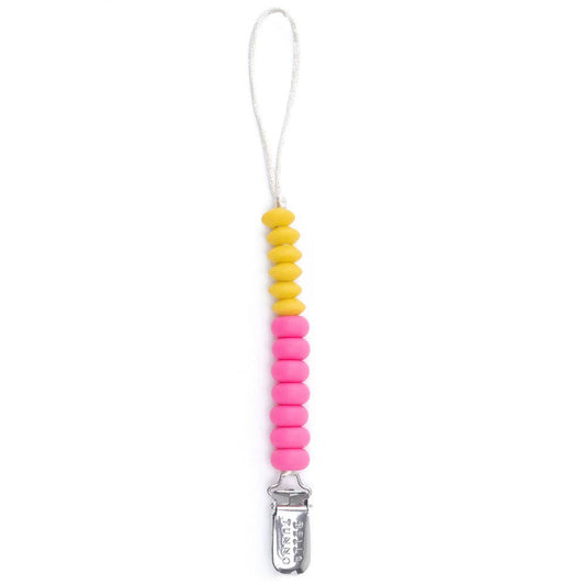 Punch duo Pacifier Clip: Pink