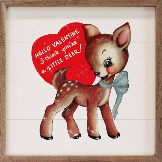 Little Deer Valentine: 4 x 4 x 1