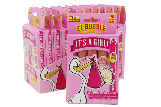 Bubble Gum Cigar, It's A Girl 5pk,