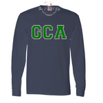 GCA  Faux Chenille Long Sleeve Tee (Youth & Adult)-  Navy