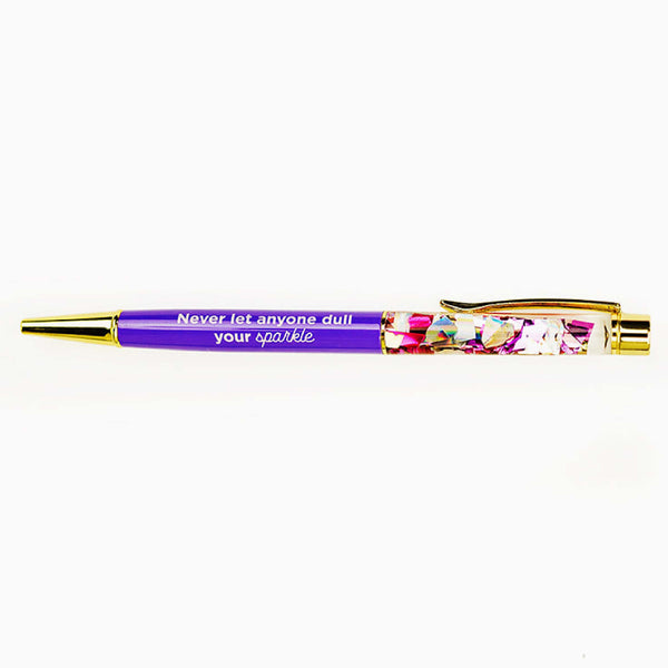 Sparkle Confetti Purple Pen