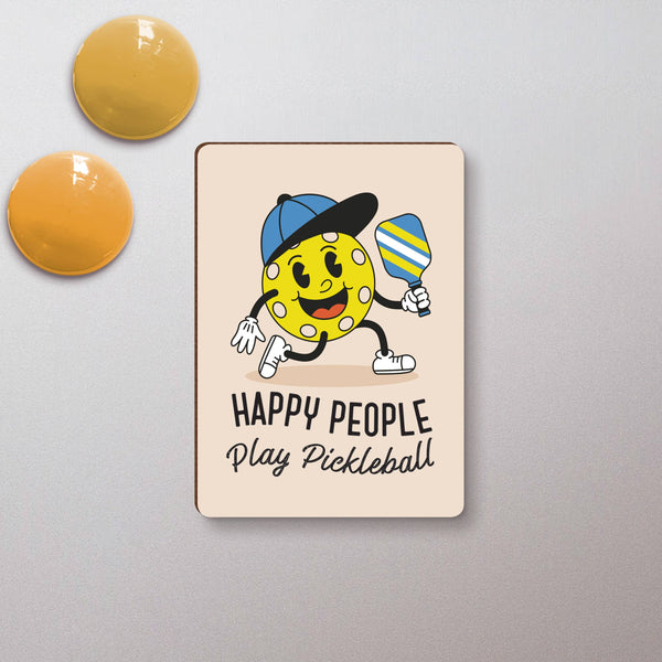 Happy People Play Pickleball Magnet