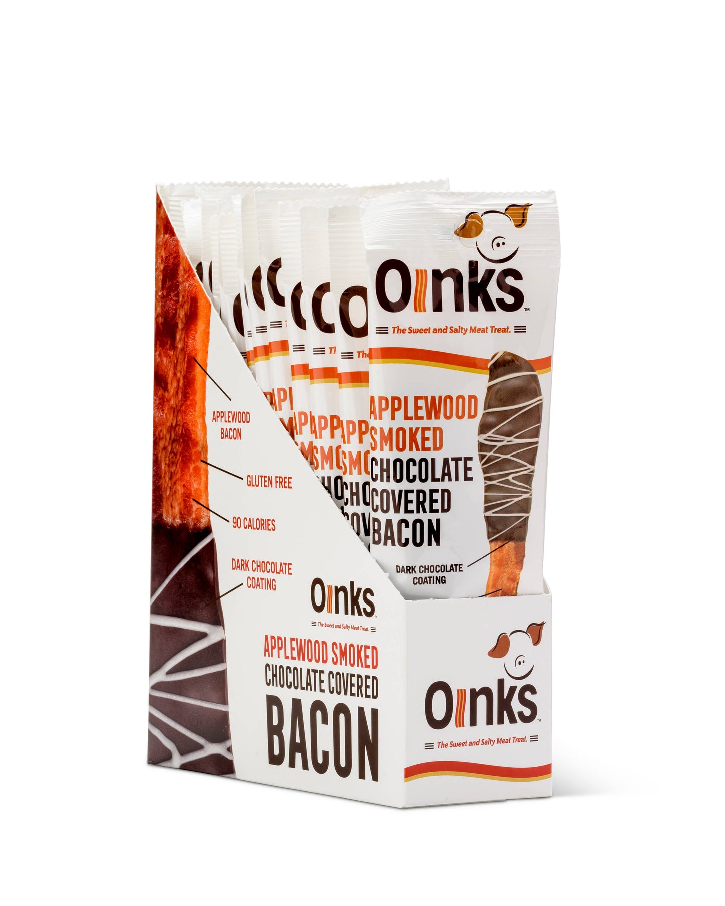 Oinks Chocolate Covered Bacon, .6oz,16Ct Case