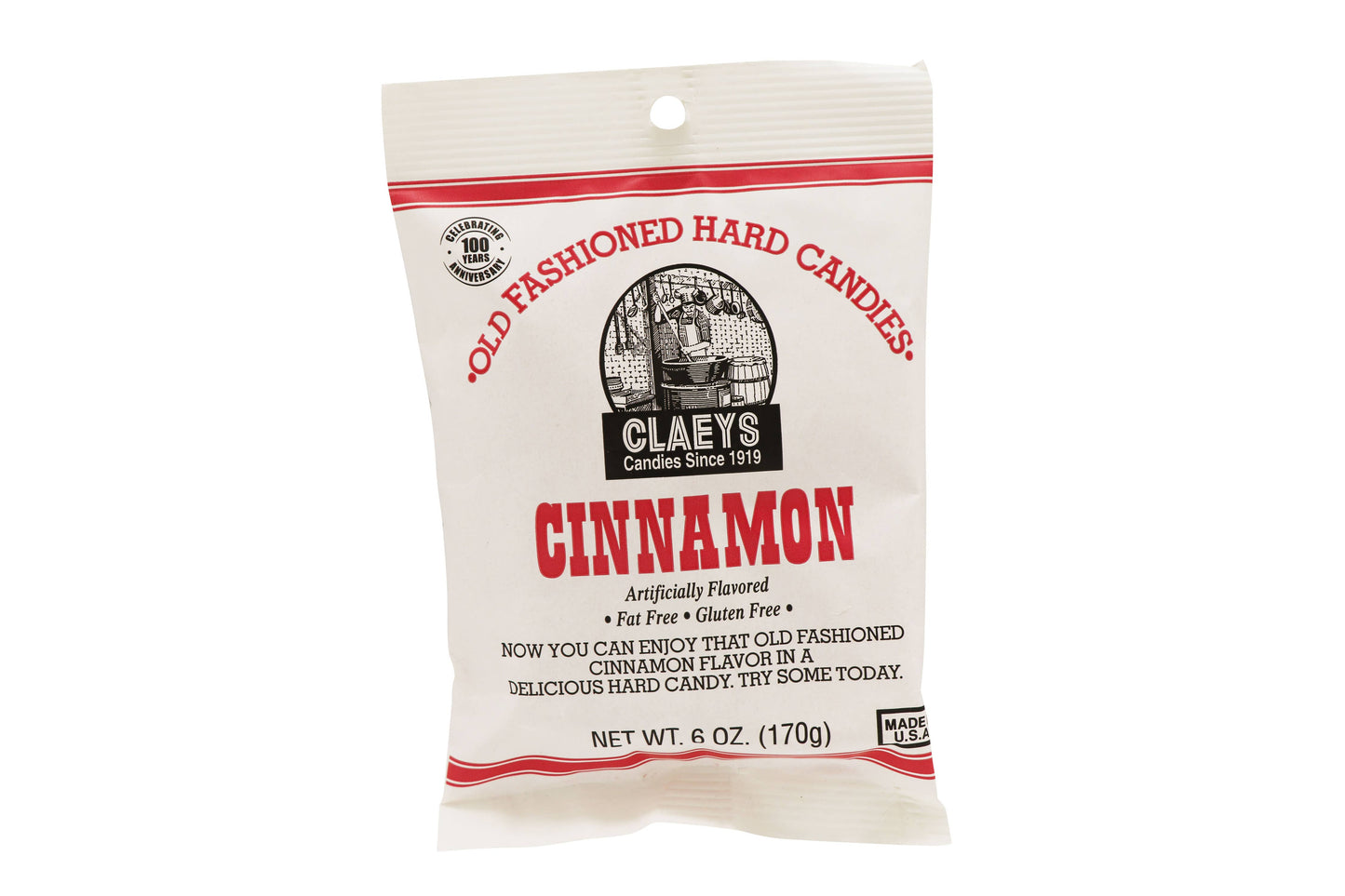 Claeys Old Fashioned Hard Candies Cinnamon, 6oz Bag