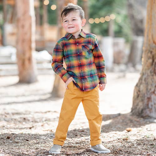 Storybook Rainbow Long Sleeve Button Down 7