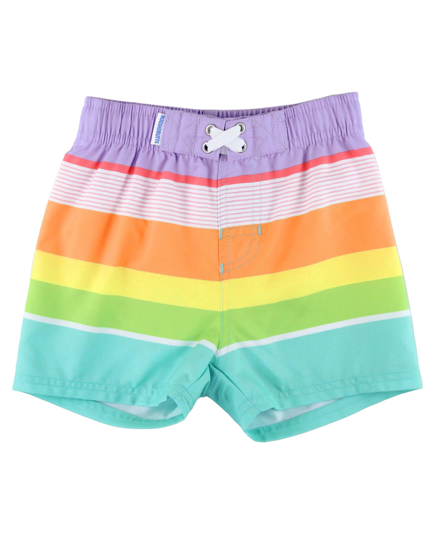 Island Rainbow Multi-Stripe Swim Trunks: 3-6m / Multi-Color