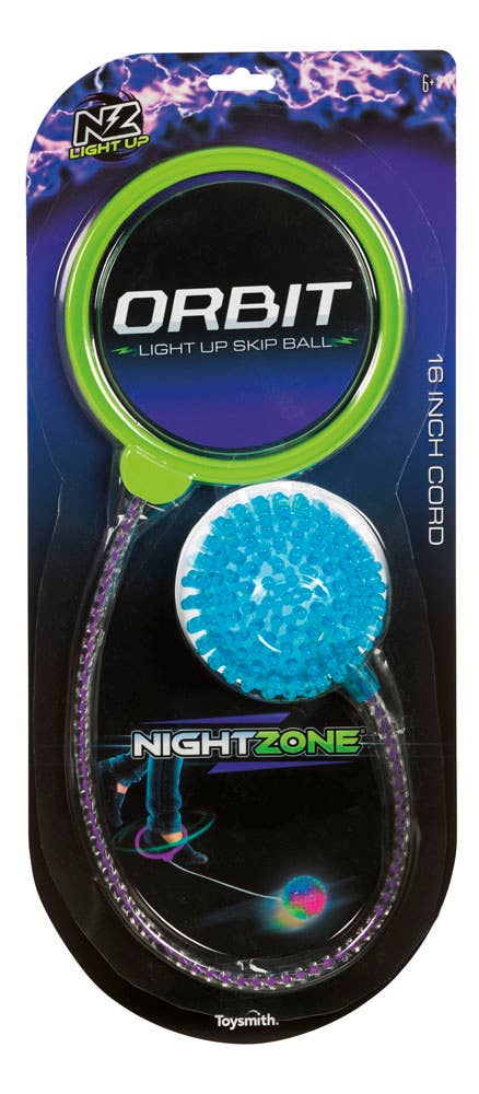 Toysmith Nightzone Orbit Light Up Skip Ball - Colors Vary