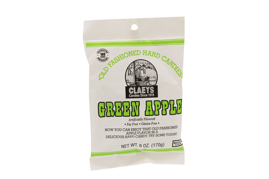 Claeys Old Fashioned Hard Candies Green Apple 6oz Bag