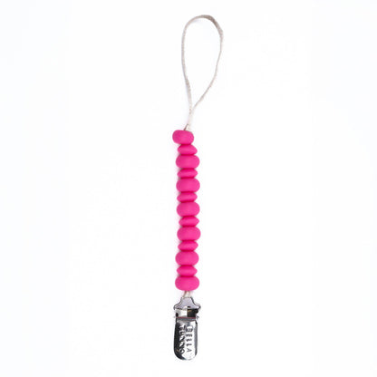 Punch Pacifier Clip: Pink