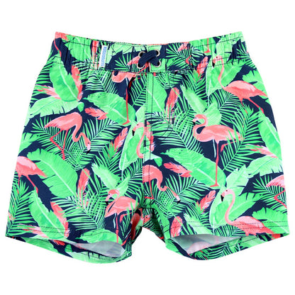 Flamingo Frenzy Swim Trunks: 7 / Multi-Color