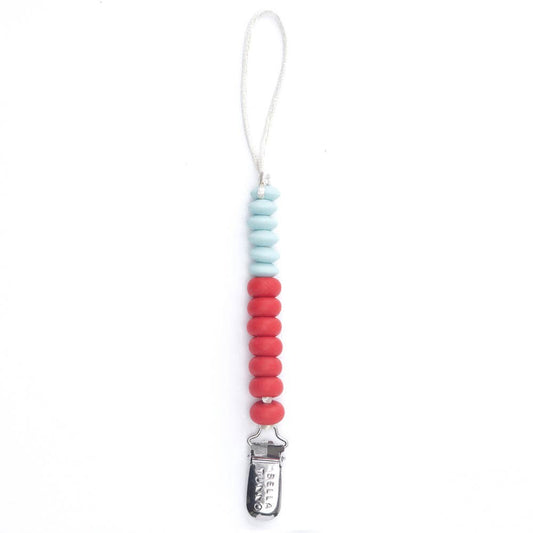 Cherry duo Pacifier Clip: Red