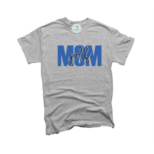 Golf Mom Blue Logo Tee