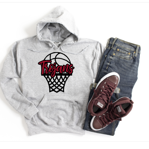 Trojans Basketball Hoodie/Sweatshirt (Youth & Adult)