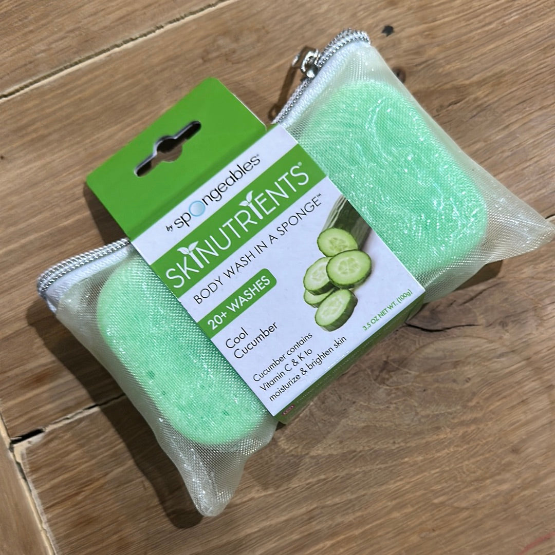 Body Wash in a Sponge- Cool Cucumber
