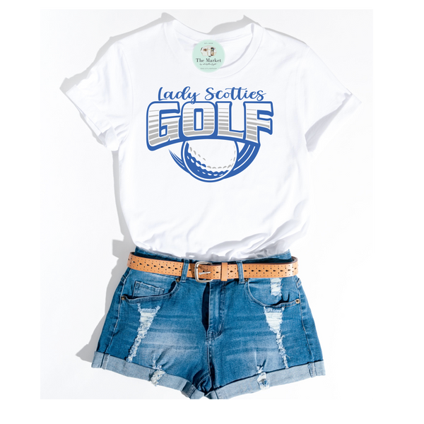 Lady  Scotties Golf Logo Tee